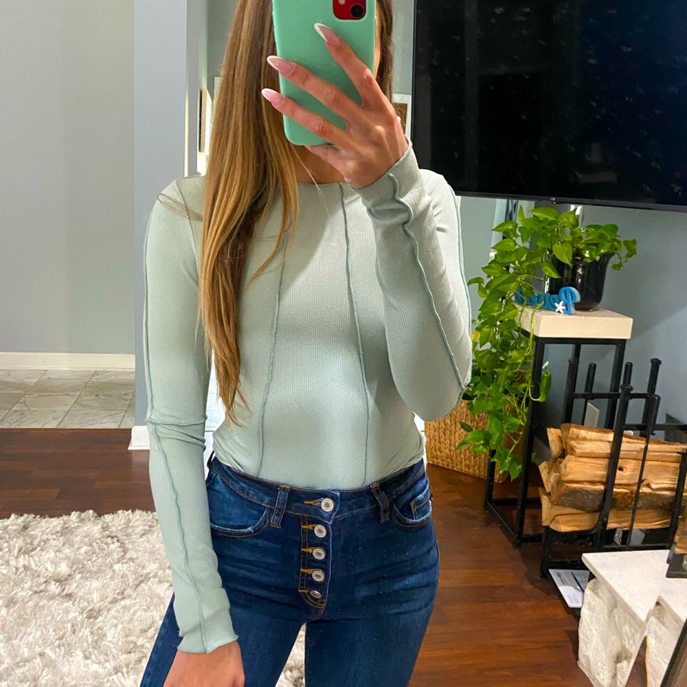 Blue Vestique bodysuit